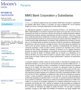 Informe Final MMG Bank Corporation - 2022 03 Portada